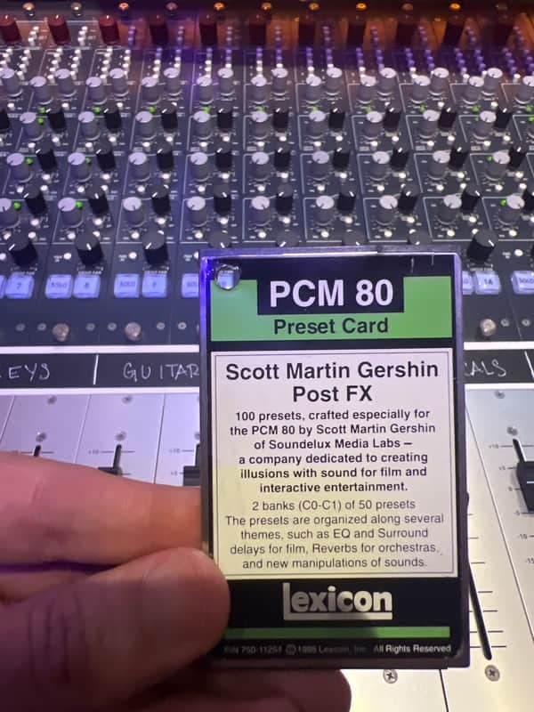 Lexicon PCM 80 Scott Martin Gershin post FX card