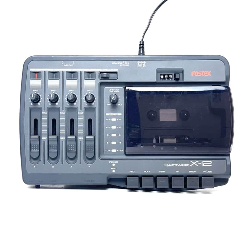 Fostex X-12 w/ Universal power supply Multitracker 2000s y2k 4-Track Cassette Recorder Worldwide Shipment