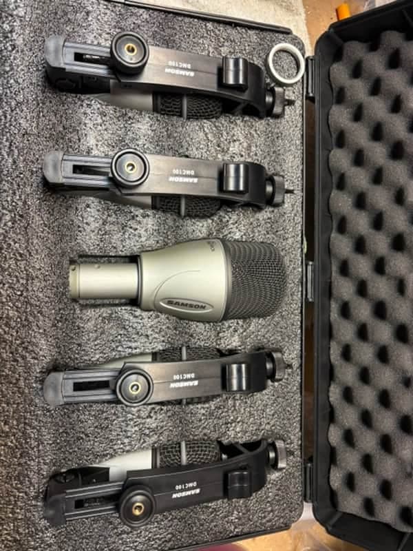 Samson 5Kit 5 Piece Drum Mic Set 2010s - Silver/Black
