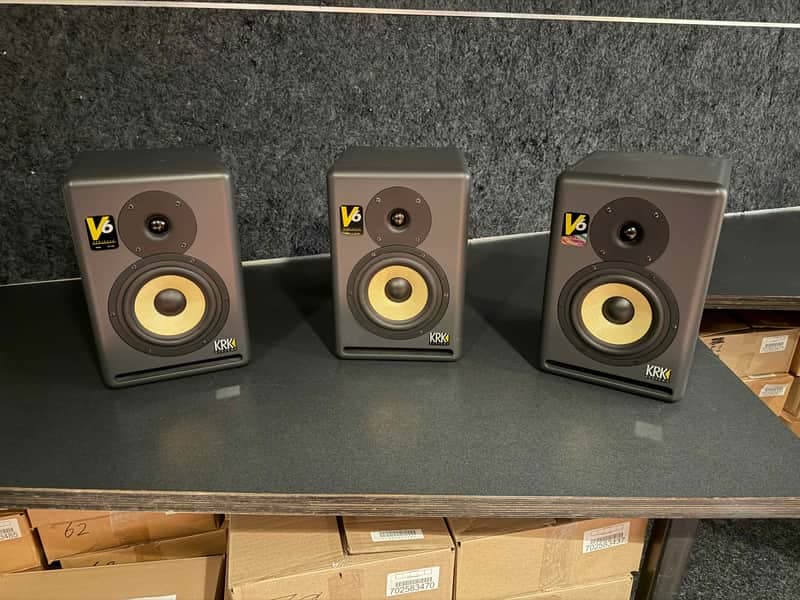KRK V6 V Series 2-Way 6.5" Active Studio Monitors (LCR Set of Three) 2000 - 2005 - Black