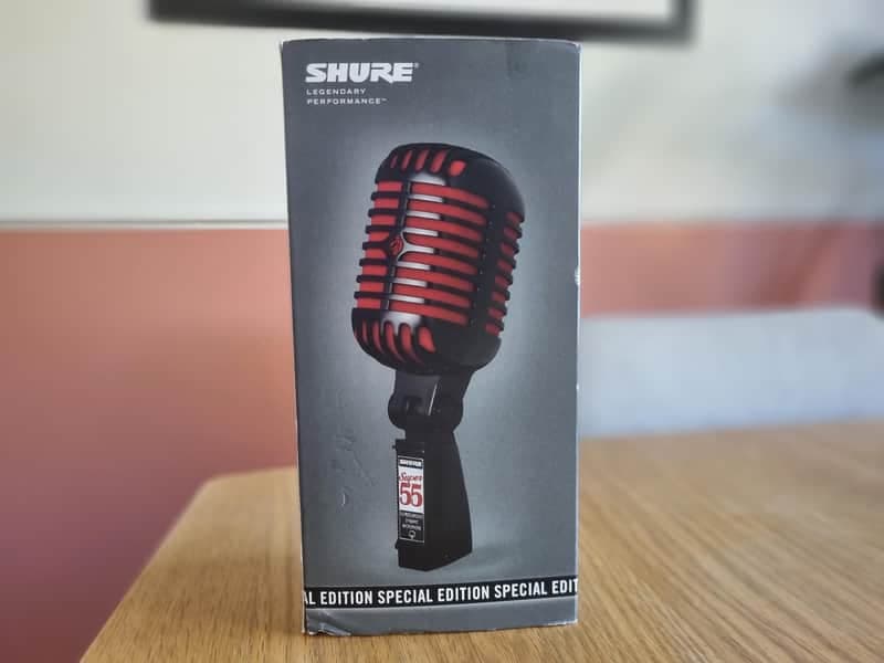 Shure Limited Edition Super 55-BCR Supercardioid Dynamic Microphone 2010 - Black w/ Red Foam