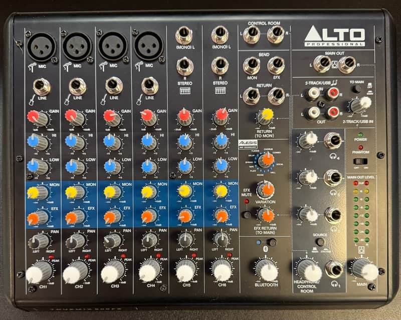Alto Professional Truemix 800FX 8 Channel Compact Mixer with USB, Bluetooth & Alesis FX - Pre Owned
