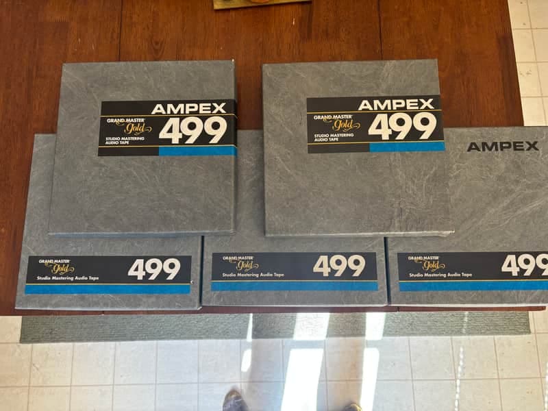 Lot of 5 *NEW* Ampex 499 1/2" x 10.5" reel recording tape