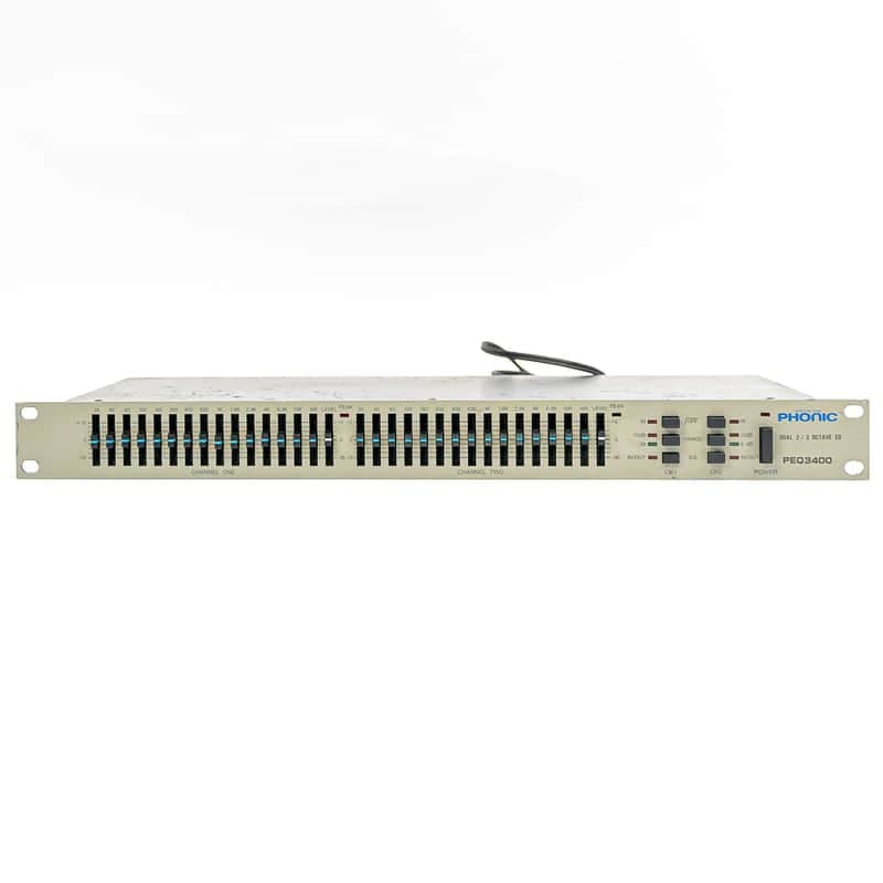 Phonic PEQ 3400 Stereo Graphic Equalizer | 15-Band per Channel