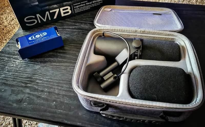 Shure SM7B Dynamic Vocal Microphone W/Cloudlifter CL-1 Mic Activator + Case