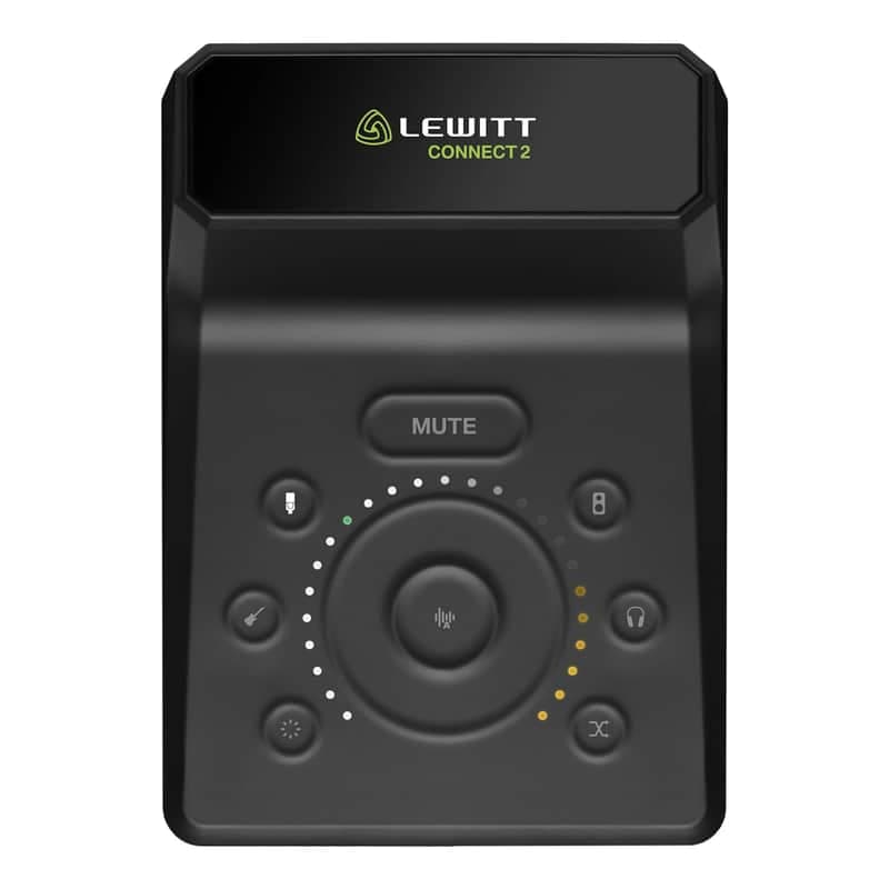 Mint Lewitt Audio CONNECT 2 USB-C Audio Interface with LED Metering for Production, Podcasts & Streaming