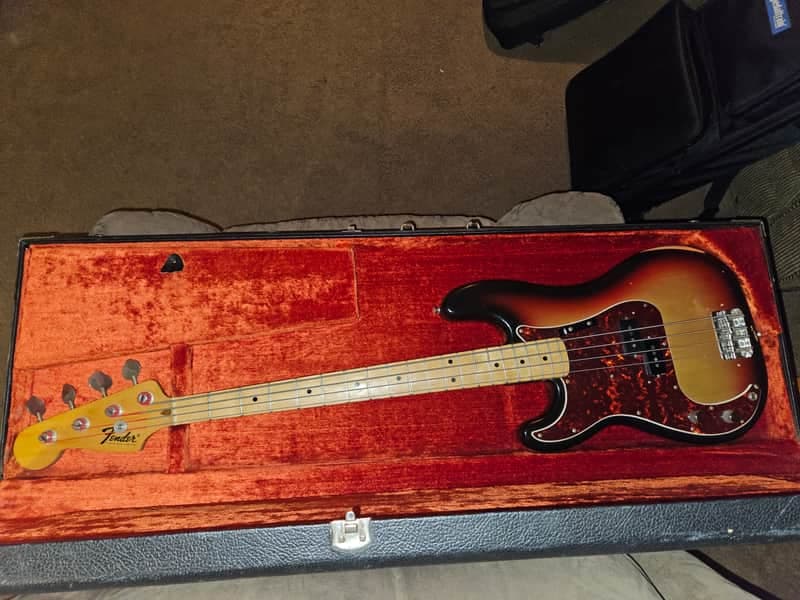 1976 Vintage Fender Precision Bass Left-Handed w/ OHSC