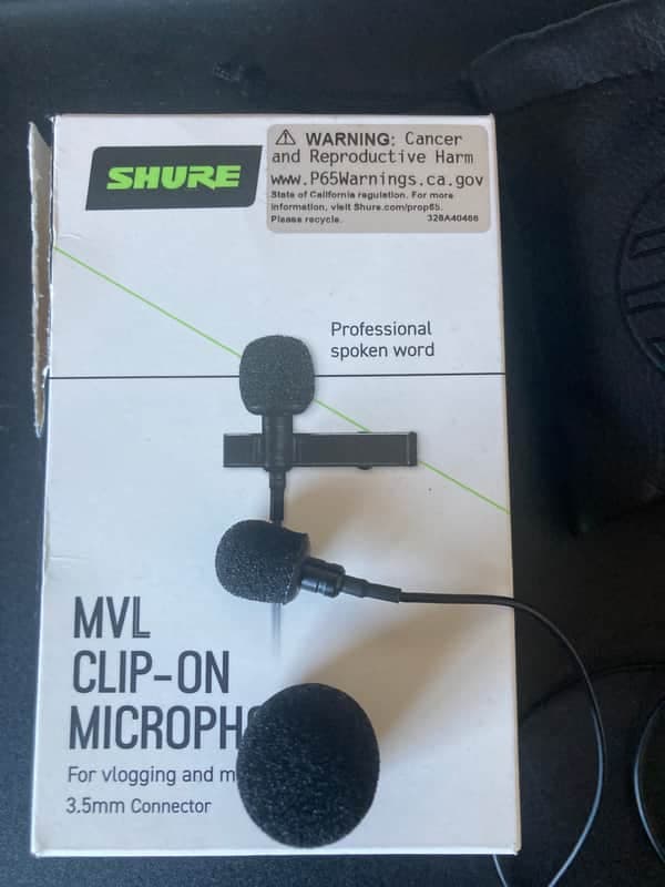 Shure MVL Smartphone / Tablet Lavalier Microphone 2010s - Black