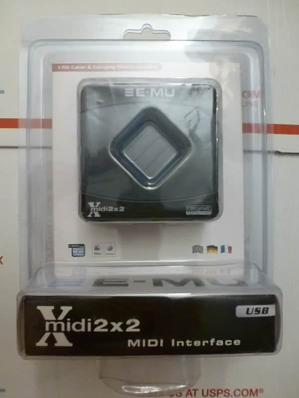 Mint In Package E-MU Systems Emu Xmidi 2x2 USB to X-MIDI Interface 2x MIDI-in x2 / 2x MIDI-out x2 w/USB Cable