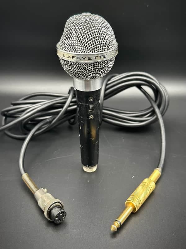 Vintage 1960’s Lafayette 99-46203 Deluxe Ball Dynamic Microphone Japan w/ Cable