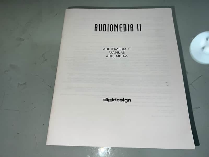Digidesign Audiomedia II Manual Addendum 1995