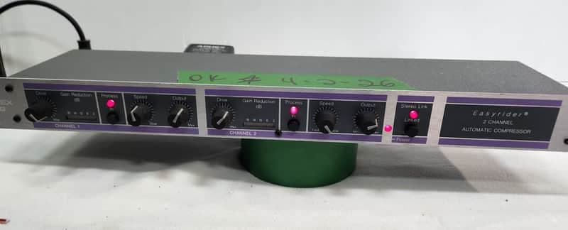 Aphex Model 108 , Easyrider ,VCA 2-Channel (Stereo/Dual Mono) Compressor w/ P/S - 1990's , Made in USA