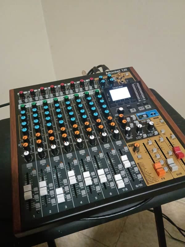 TASCAM Model 12 Multitrack Recorder / Mixer / USB Interface 2020 - Present - Black with Wood Cheeks