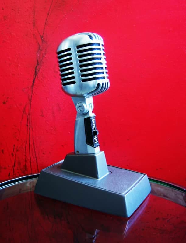 Vintage 1960's Shure PE55 dynamic cardioid microphone Hi Z w S37A stand PE55SH