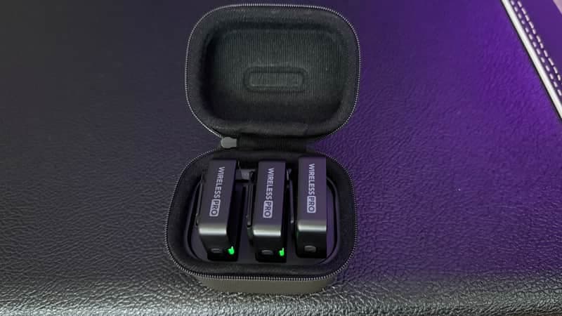 RODE Wireless PRO (2 TX + 1 RX + Charging Case + 2 lavalier mics)