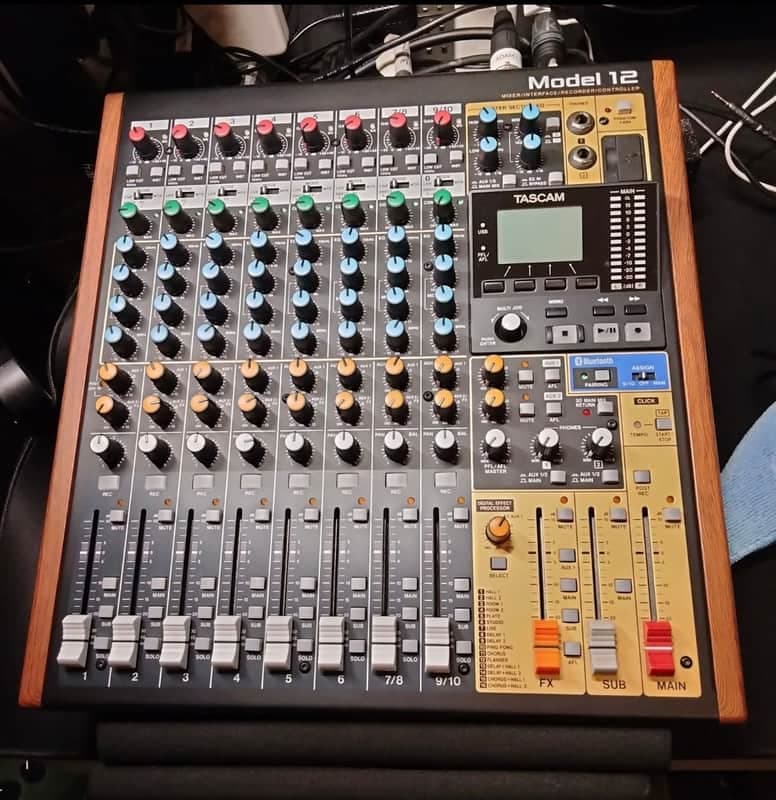 TASCAM Model 12 — Mixer / Recorder / Audio Interface / DAW Controller / MIDI / USB-C / 2026 Latest
