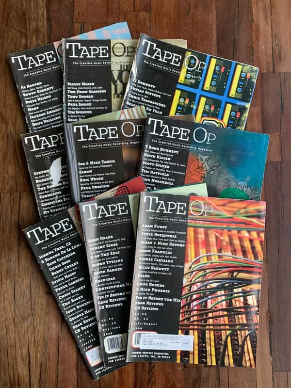 Tape Op Magazine 9 Back Issues 2008 - 2009 #63, 65, 66, 67, 68, 69, 70, 72, 73