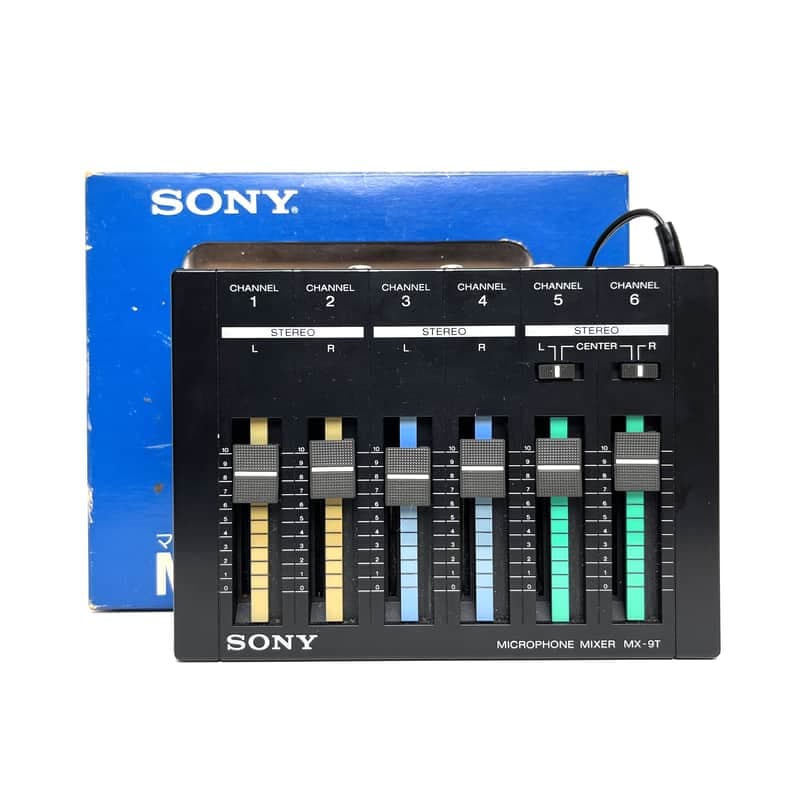 Sony MX-9T Microphone mixer Mixing recording support 1980 Made in Japan Black with Colors Worldwide Shipment