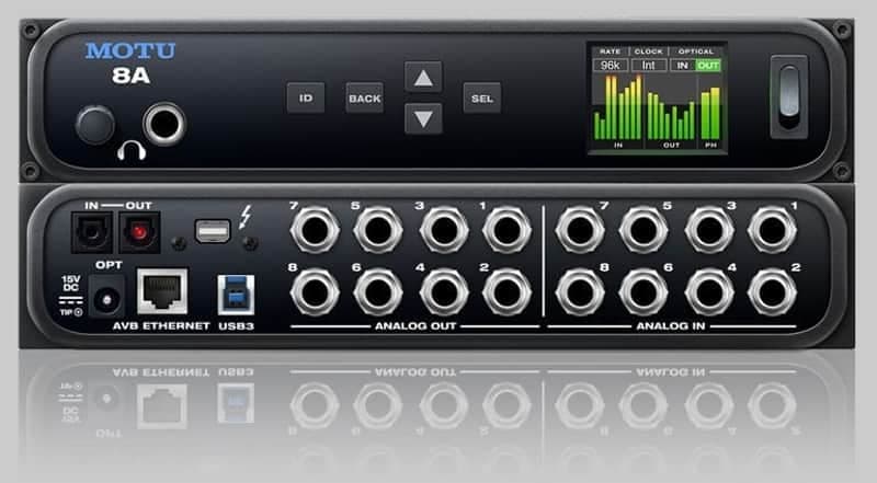 MOTU 8A Thunderbolt/USB3/AVB Ethernet Audio Interface 2016 - Present - Black