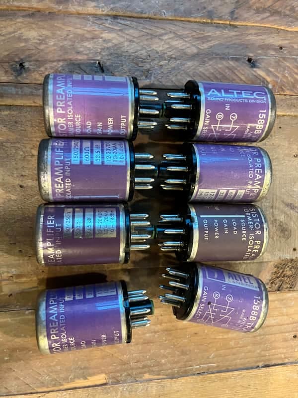 Lot of 8 Altec 1588B Transistor Preamplifier with Transformer Isolated Input