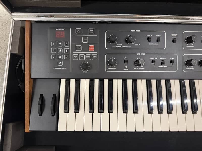 Sequential Circuits Prophet-600 61-Key Polyphonic Synthesizer 1983 - Black with Wood Sides