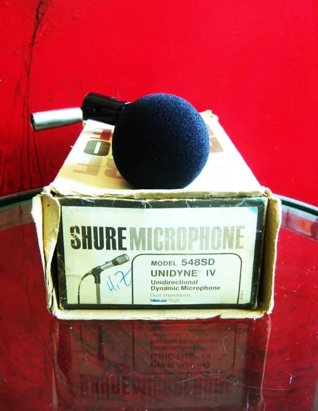 Vintage RARE 1970's Shure 548 548SD 548V dynamic cardioid microphone w accessories SM57 545S 545 Led Zeppelin Hi Z
