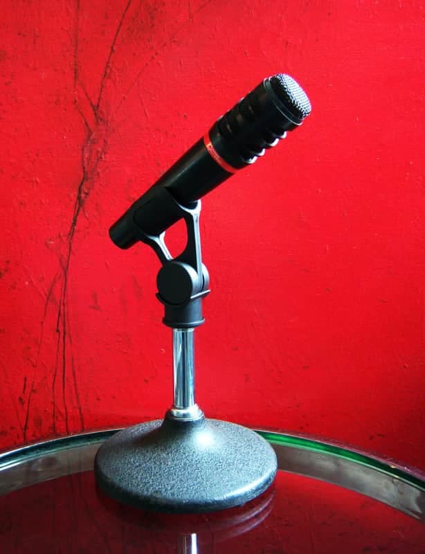 Vintage 1980's Audio-Technica Pro 6 / ATM63 dynamic cardioid microphone Low Z w mic clip # 5