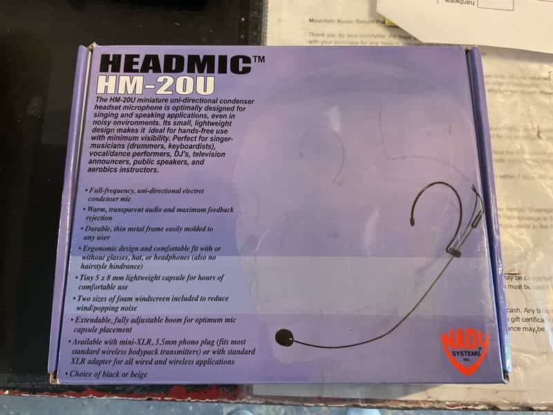 Nady HM-20U HEADMIC wearable mic