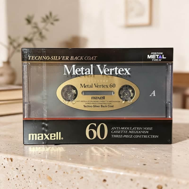 Maxell Metal Vertex 60 Rare Vintage MINT Audio Cassette Tape Blank Warranty