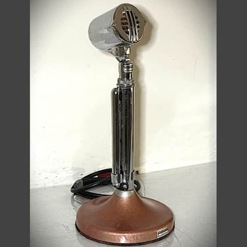 Vintage 1950's Rare Chromed DuKane 7C40 Dynamic Microphone, restored, working!