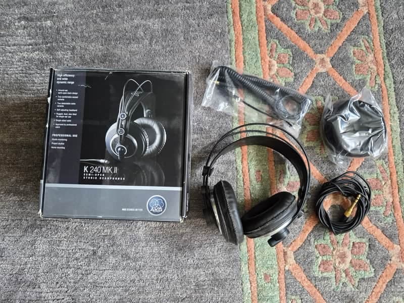 AKG K240 MKII Professional Semi-Open Back Studio Headphones 2010s - Black