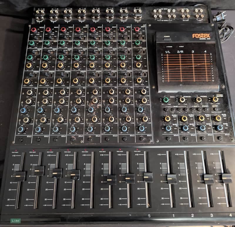 Fostex 450 8 Channel 4 Bus Recording Mixer 80's - Black