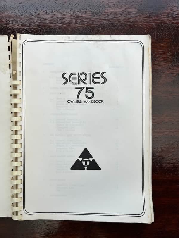 Trident Series 75 service manual 1985 - White