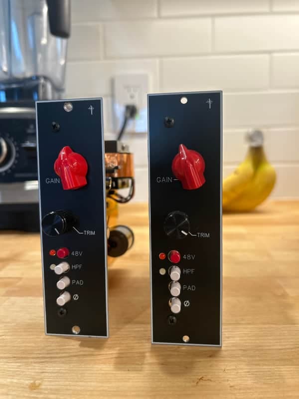 Pair of custom 500 series preamps