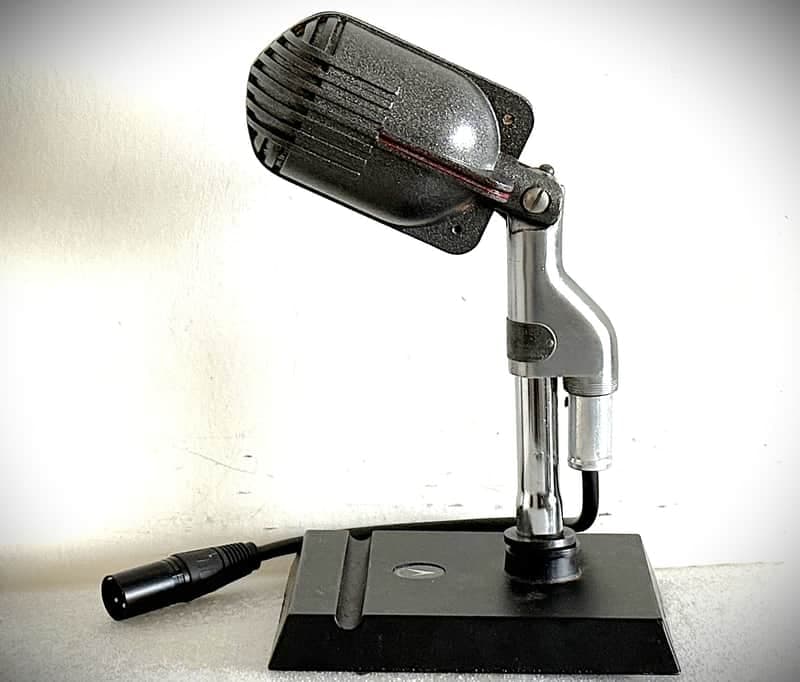 Vintage 1940's SHURE 708A "Stratoliner" Microphone , working w/stand & cable