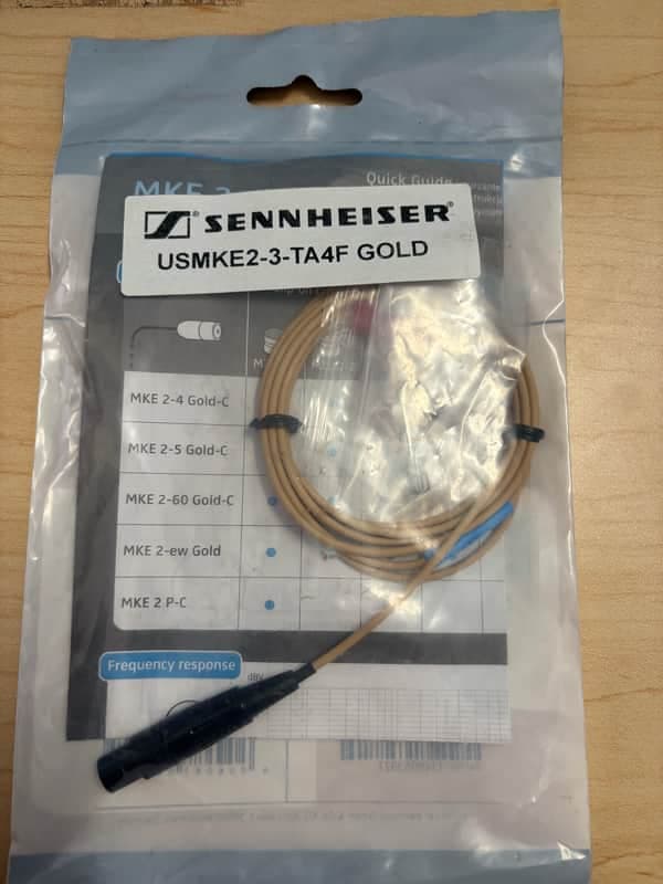Sennheiser MKE2 Gold Series Omnidirectional Lavalier Condenser Microphone 2010s - Beige