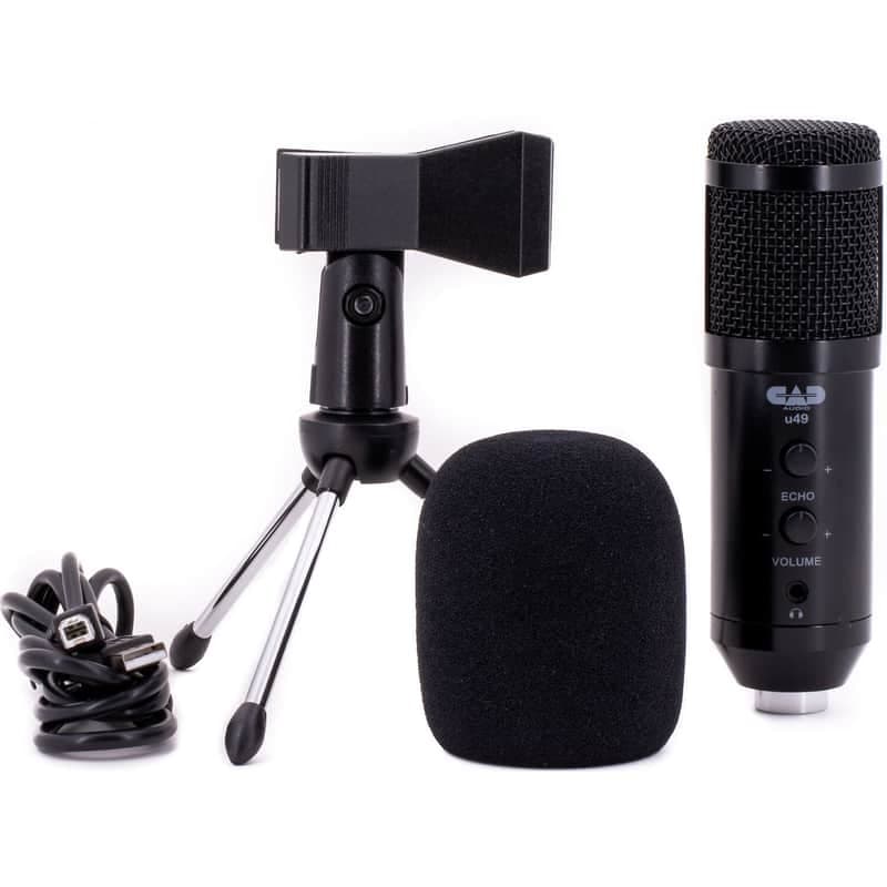 Mint CAD Audio U49 USB Side Address Cardioid Podcast Microphone W/ Headphone Output