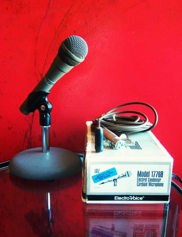 Vintage 1970's Electro-Voice PL76 Handheld Condenser Microphone Low Z w accessories # 2