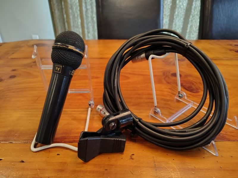 Electro-Voice N/D757B Dynamic Microphone With Clip and Wire