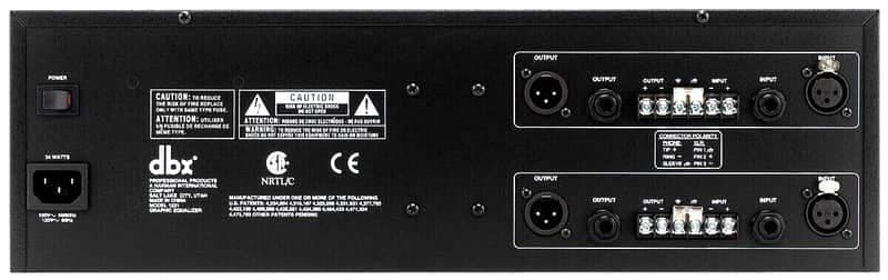 dbx 1231 Dual 31-band Graphic Equalizer, Switchable boost / cut ranges of ±6 or ±15 dB (MINT)
