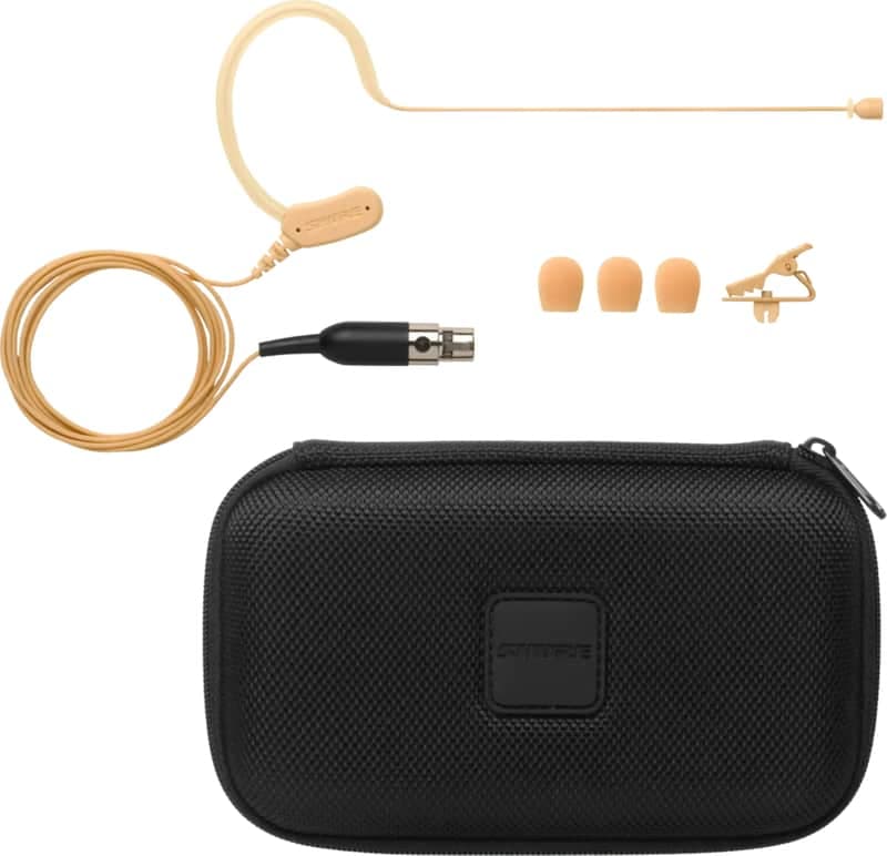 Shure MX153T/O Earset Microphone, TA4F Connector, Tan