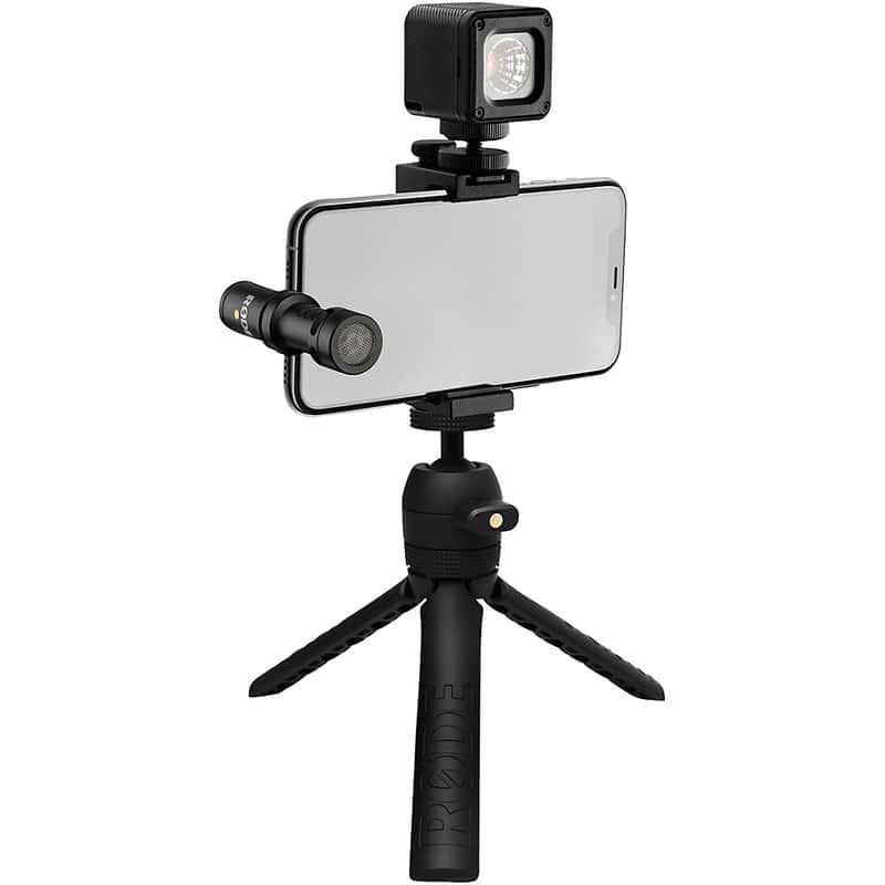 RODE Vlogger Kit for iOS Devices - Includes Tripod, MicroLED Light, VideoMic ME-L and Accessories Regular