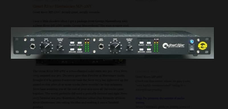 Great River Electronics MP -2NV 2010's - Black