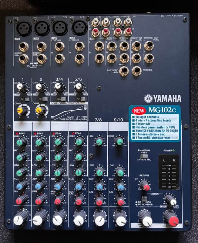 Yamaha MG102C 10 Channel Mixer 2010s - Blue