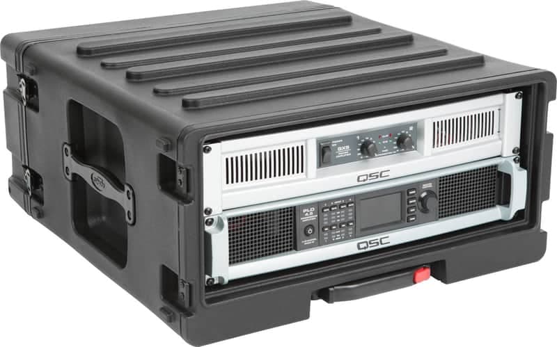 SKB 1SKB-R4U 4U 19.75" Deep Roto-Molded Rolling Audio Rack Case
