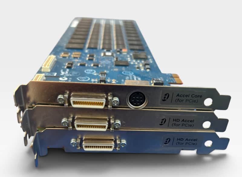 Digidesign Avid HD3 Accel PCIe cards Core + 2 Accel w/ Flex Cables
