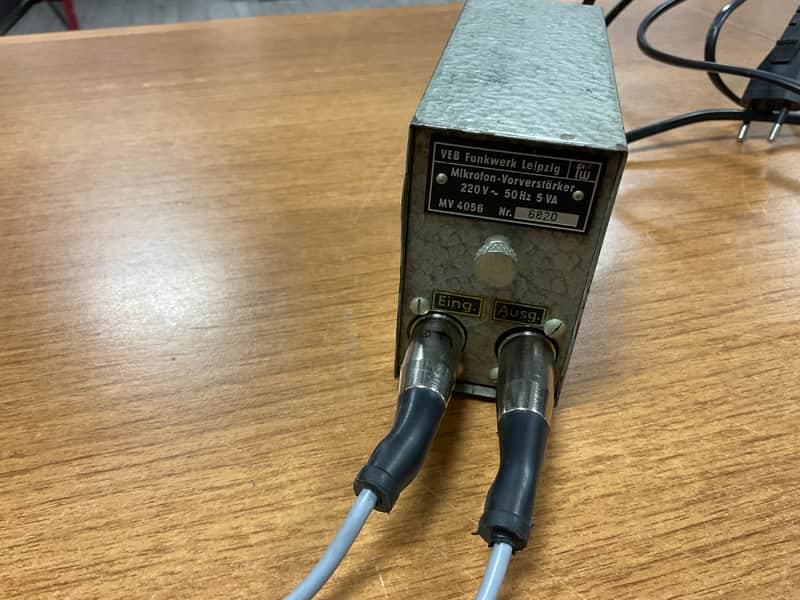 VEB MV 4057 mikrofon Preamplifier TUBE RFT