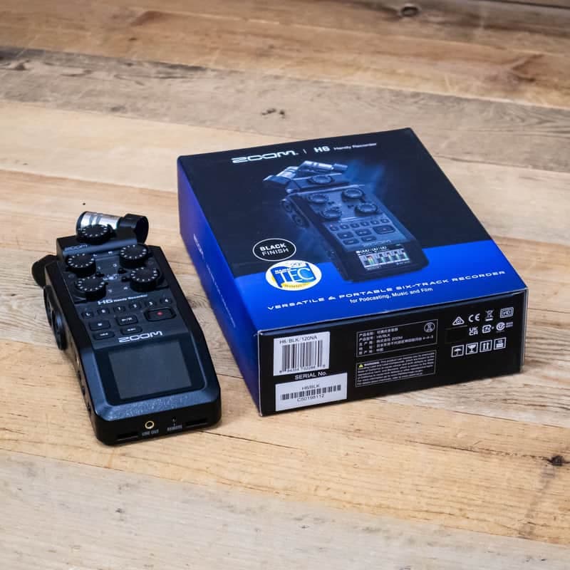 Zoom H6 All Black Digital Handheld Recorder XY H-6 AB Portable Handy U288511