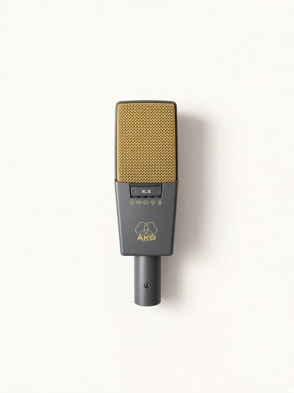 AKG C414 b xl II made in Austria 2004 - Noir et or