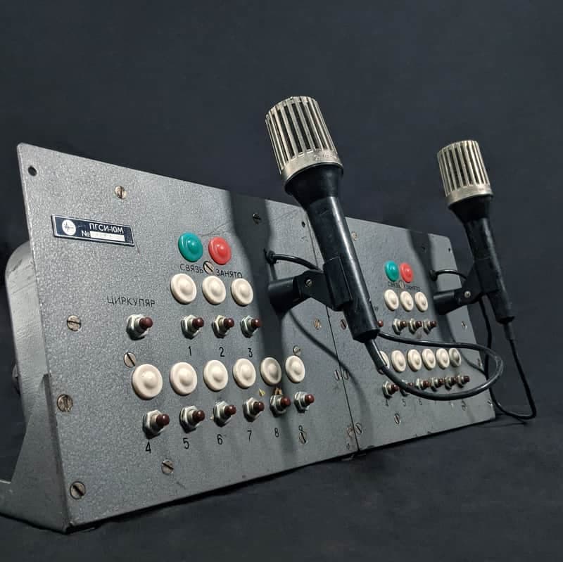 PGSI-10M PA Control Console with Oktava MD-80A Microphone — Vintage USSR